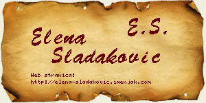 Elena Sladaković vizit kartica